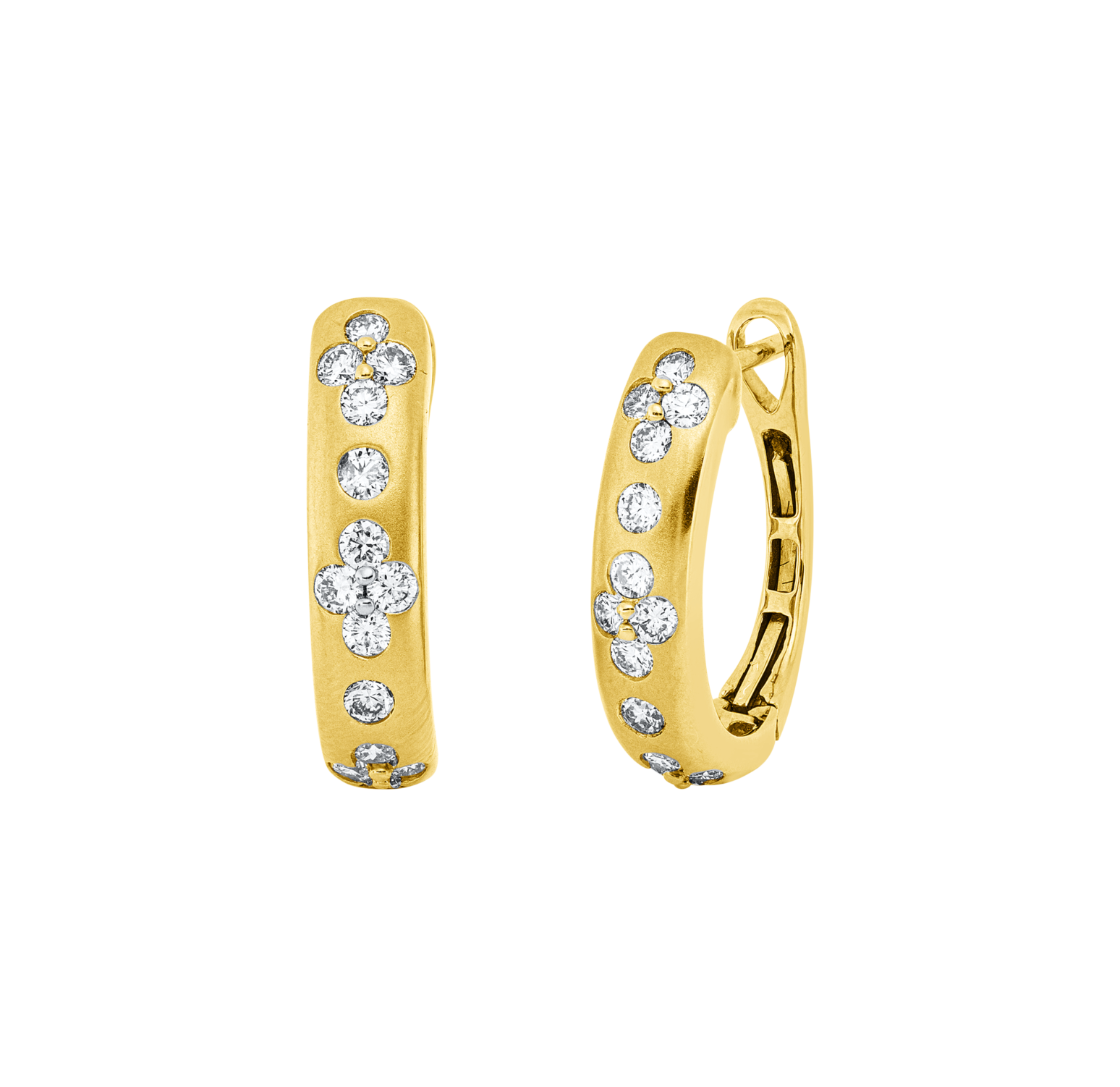 Brogle Classic diamond hoop earrings Brogle Classic diamond hoop earrings