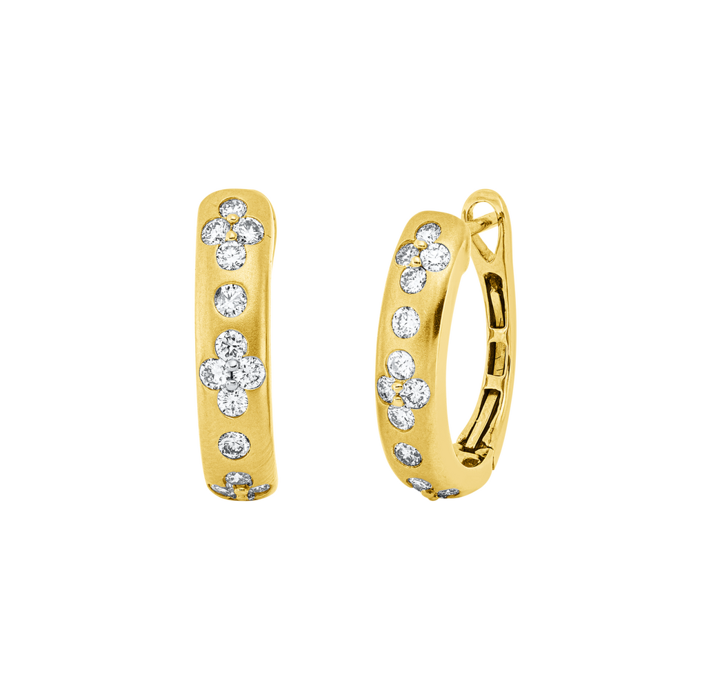 Brogle Classic diamond hoop earrings Brogle Classic diamond hoop earrings