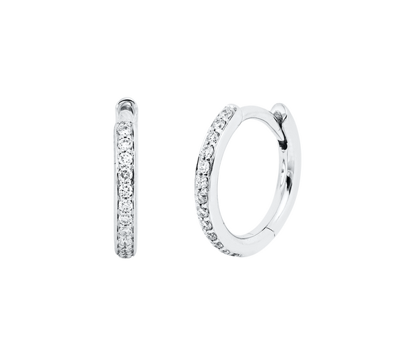 Brogle Classic diamond hoop earrings Brogle Classic diamond hoop earrings