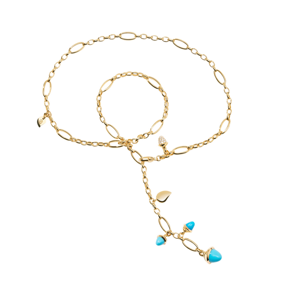 Tamara Comolli MIKADO Delicate Turquoise Necklace with Pendant