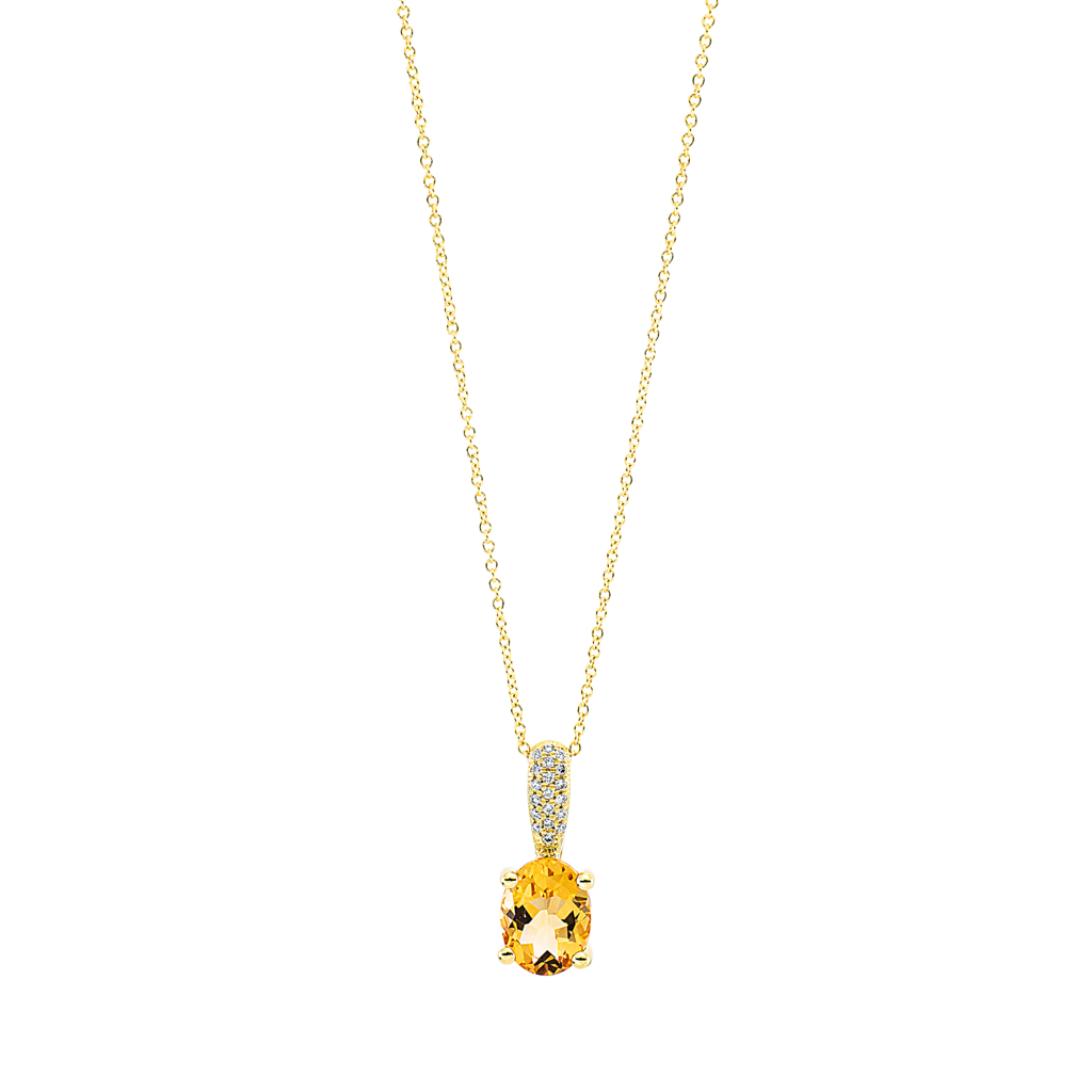 Brogle Classic necklace with citrine pendant