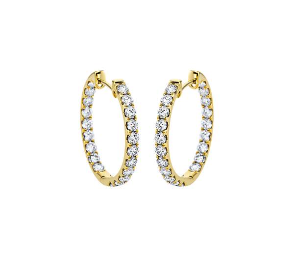 Brogle Selection diamond hoop earrings Brogle Selection diamond hoop earrings