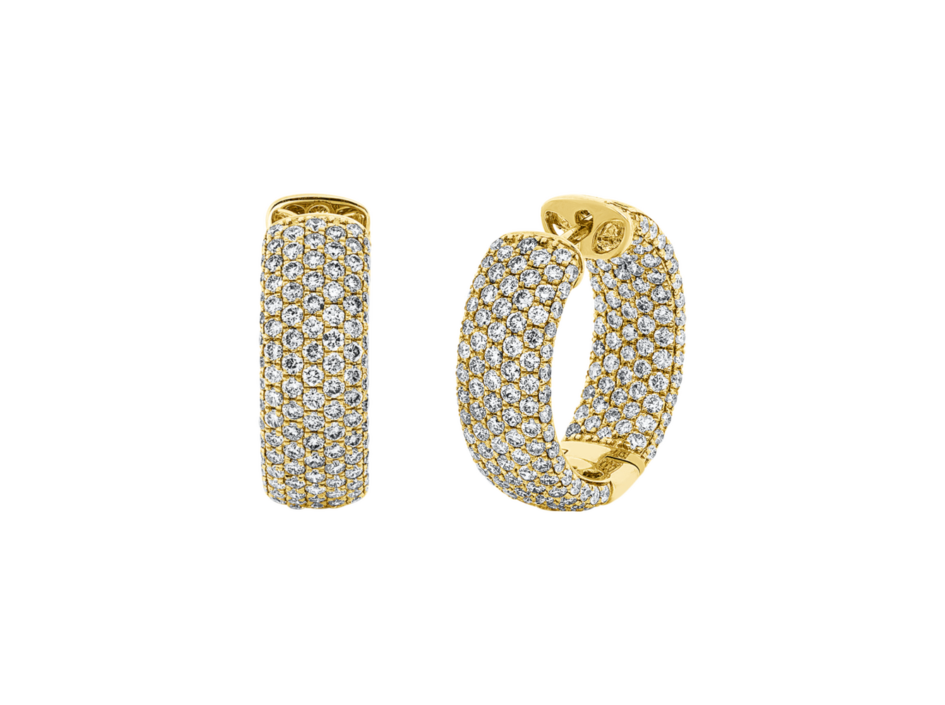 Brogle Selection diamond hoop earrings