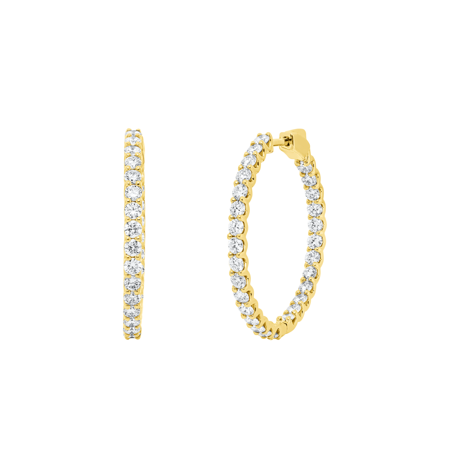 Brogle Selection diamond hoop earrings