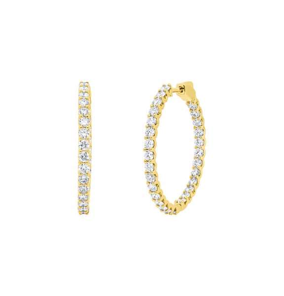 Brogle Selection diamond hoop earrings Brogle Selection diamond hoop earrings