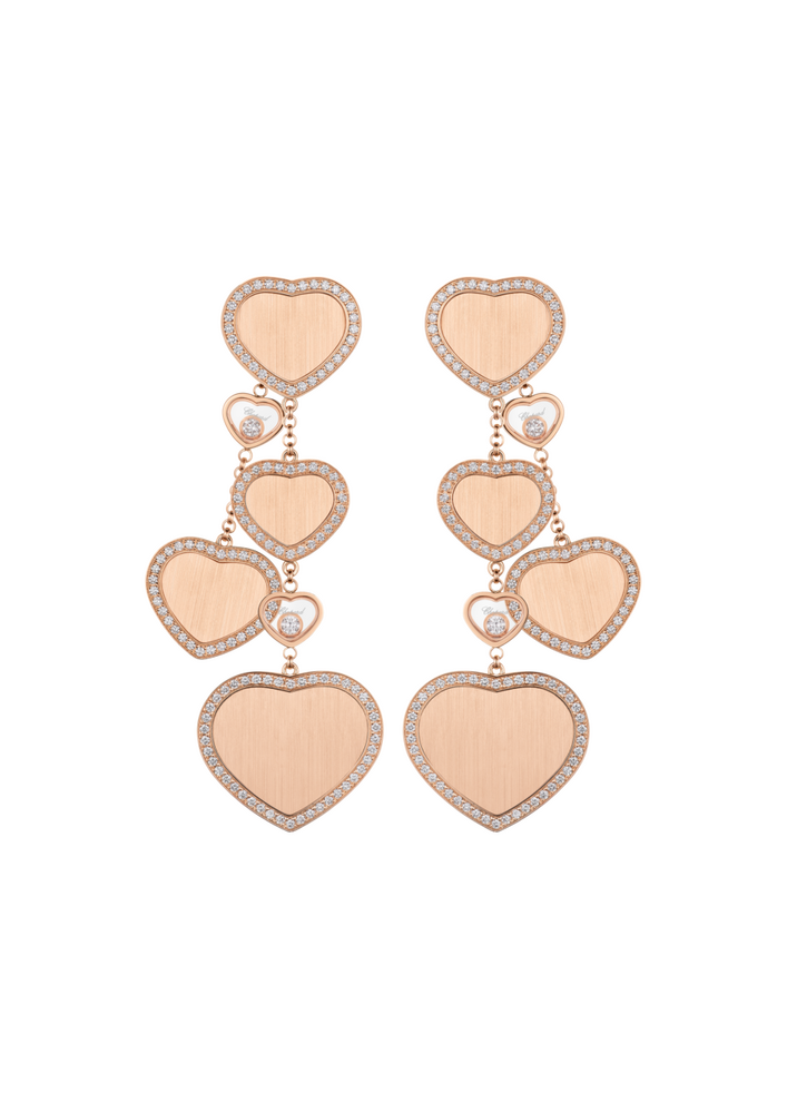 Chopard Happy Hearts Golden Hearts Earrings