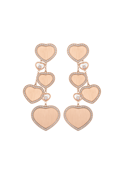 Chopard Happy Hearts Golden Hearts Earrings