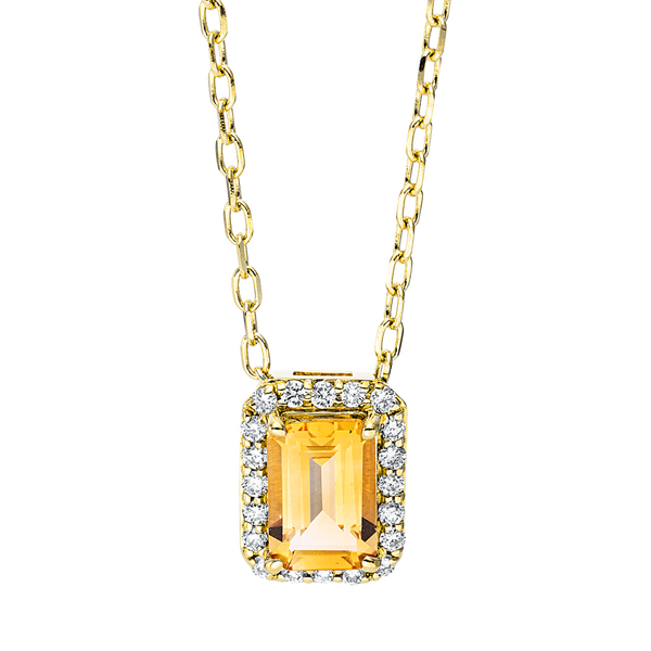Brogle Classic Kette mit Citrinanhänger