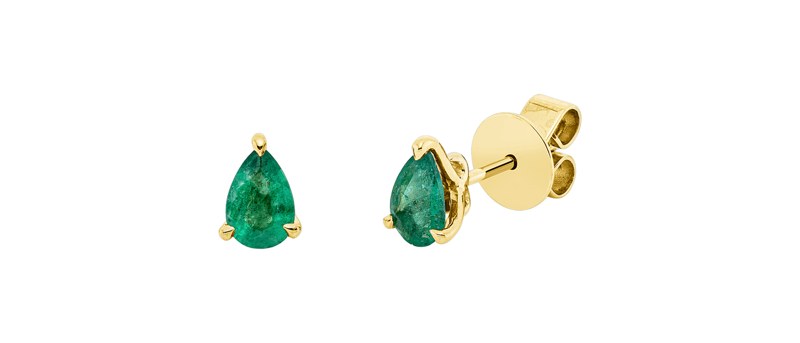 Brogle Classic emerald stud earrings