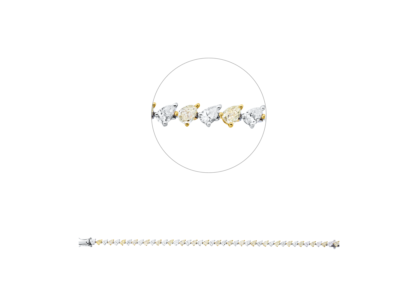 Brogle Selection bicolor diamond bracelet Brogle Selection bicolor diamond bracelet