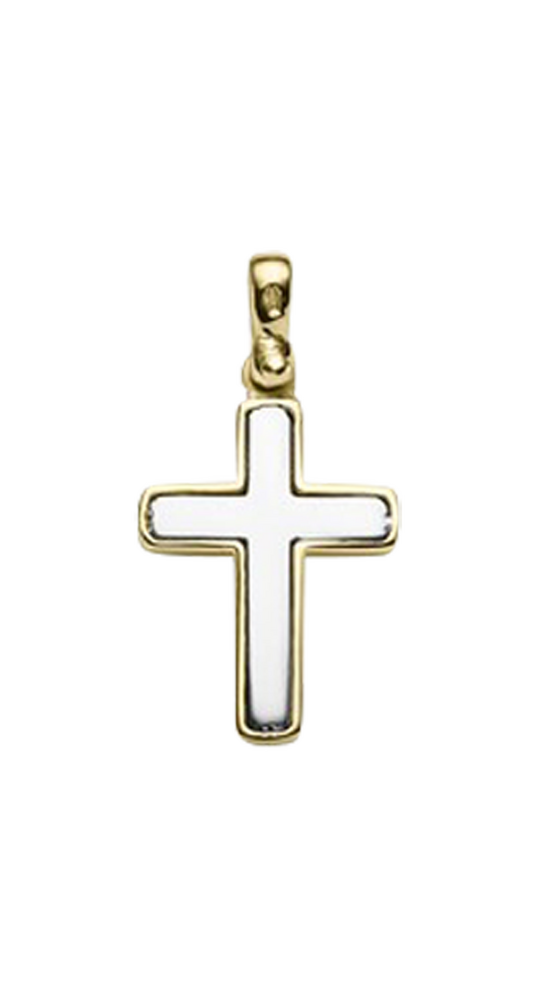 Brogle Classic bicolor cross pendant in gold Brogle Classic bicolor cross pendant in gold