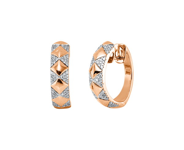 Brogle Selection bicolor diamond hoop earrings