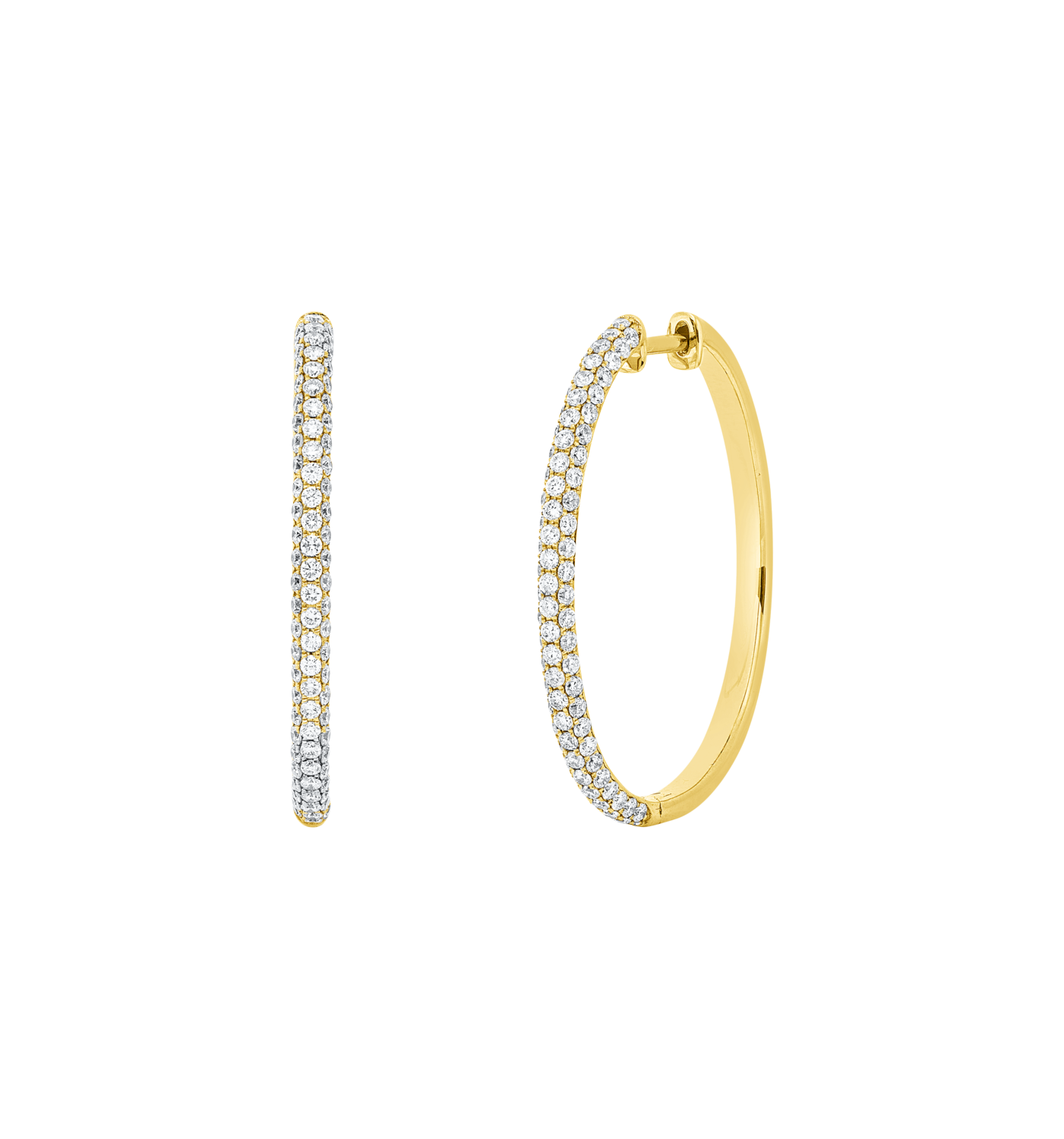 Brogle Selection diamond hoop earrings Brogle Selection diamond hoop earrings