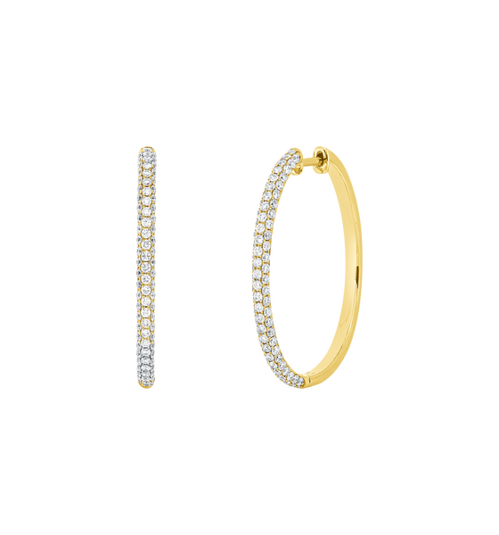 Brogle Selection diamond hoop earrings Brogle Selection diamond hoop earrings