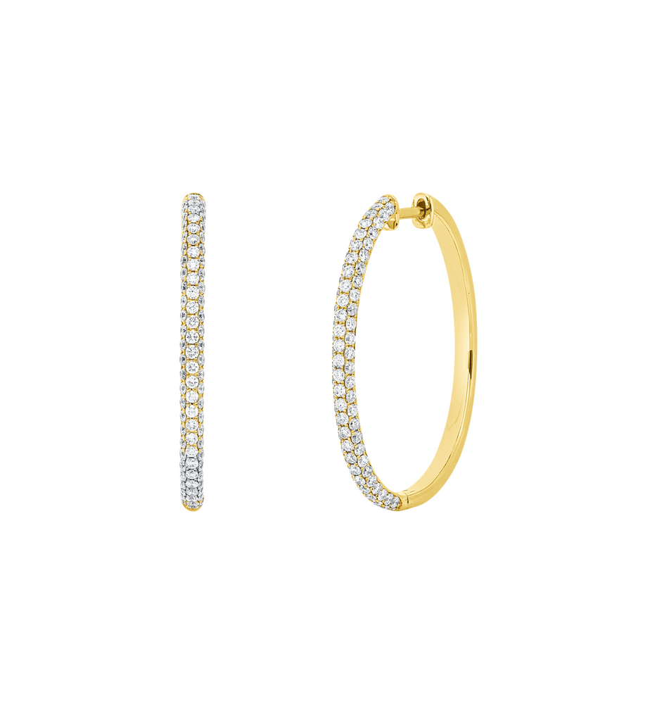 Brogle Selection diamond hoop earrings Brogle Selection diamond hoop earrings