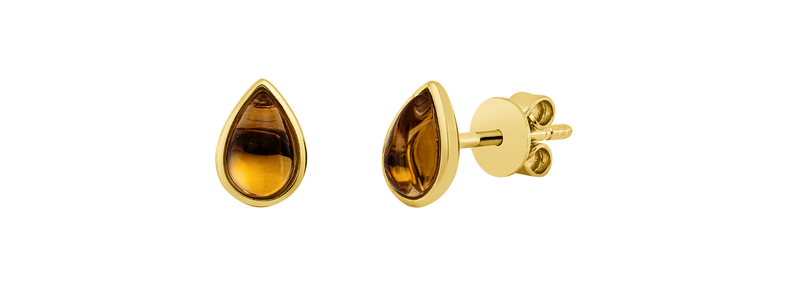 Brogle Classic citrine stud earrings