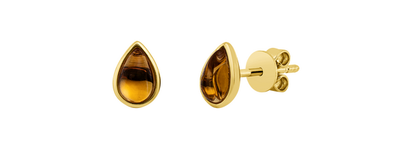 Brogle Classic citrine stud earrings