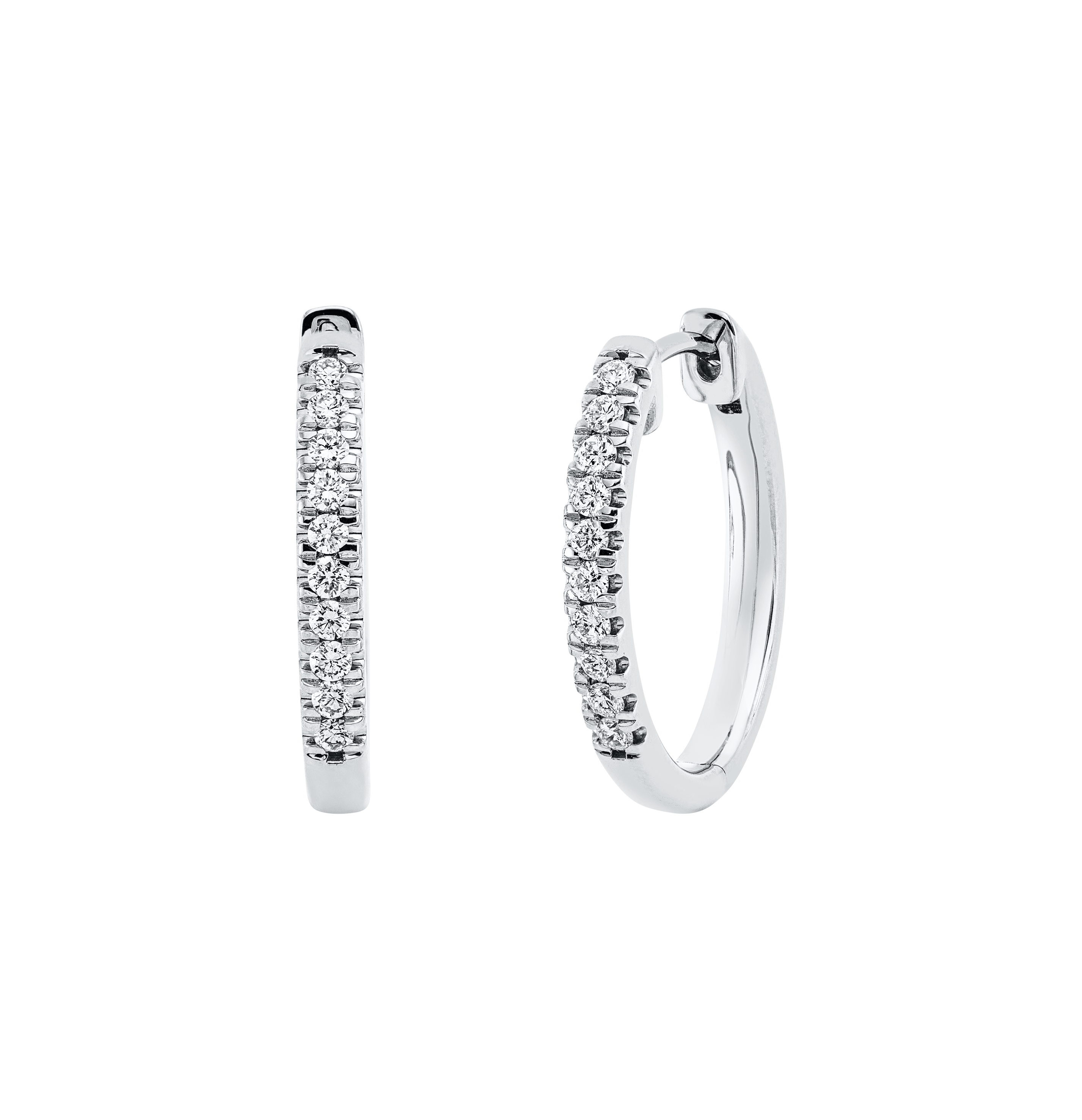 Brogle Classic diamond hoop earrings Brogle Classic diamond hoop earrings