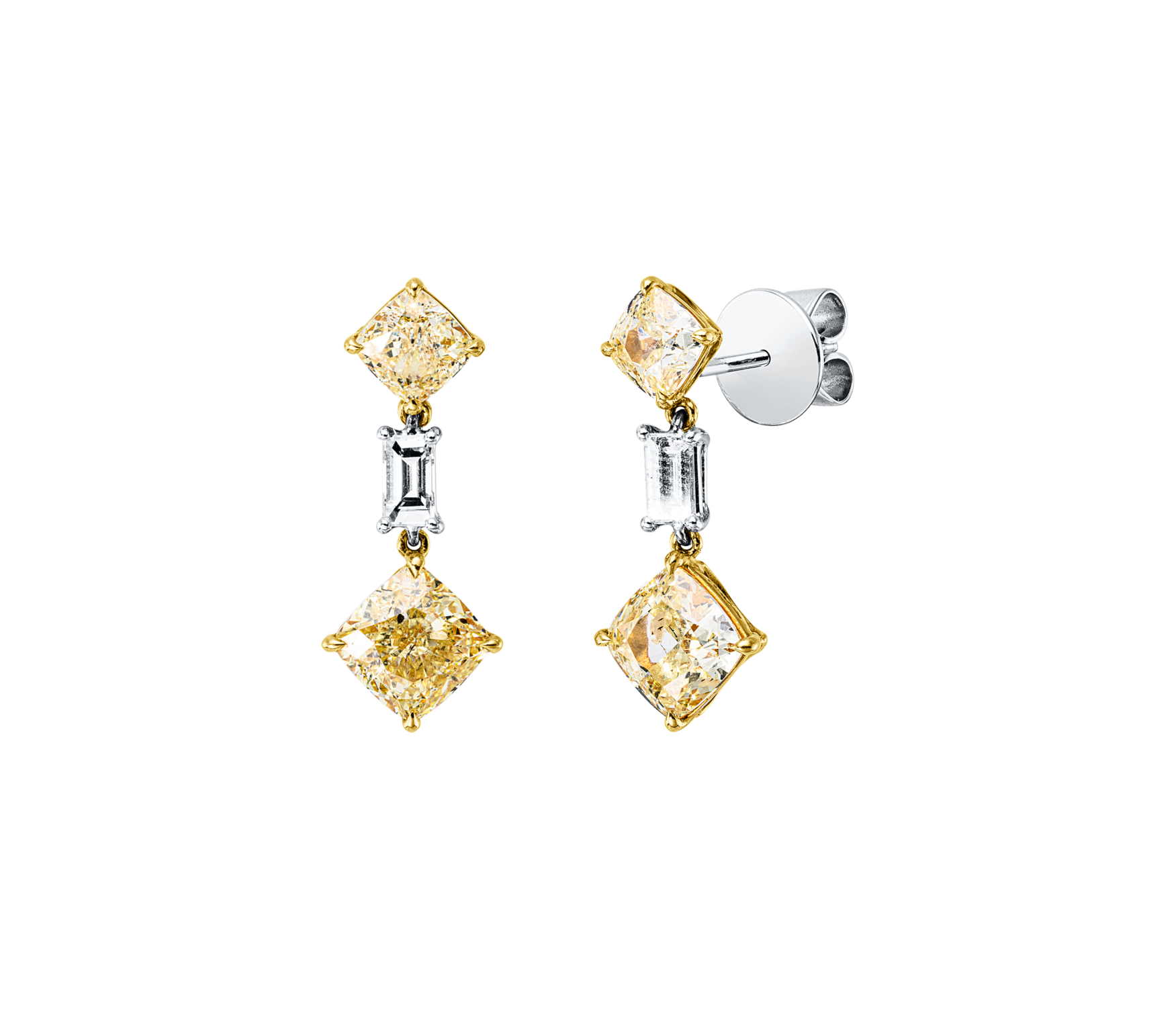Brogle Selection Bicolor diamond earrings Brogle Selection Bicolor diamond earrings