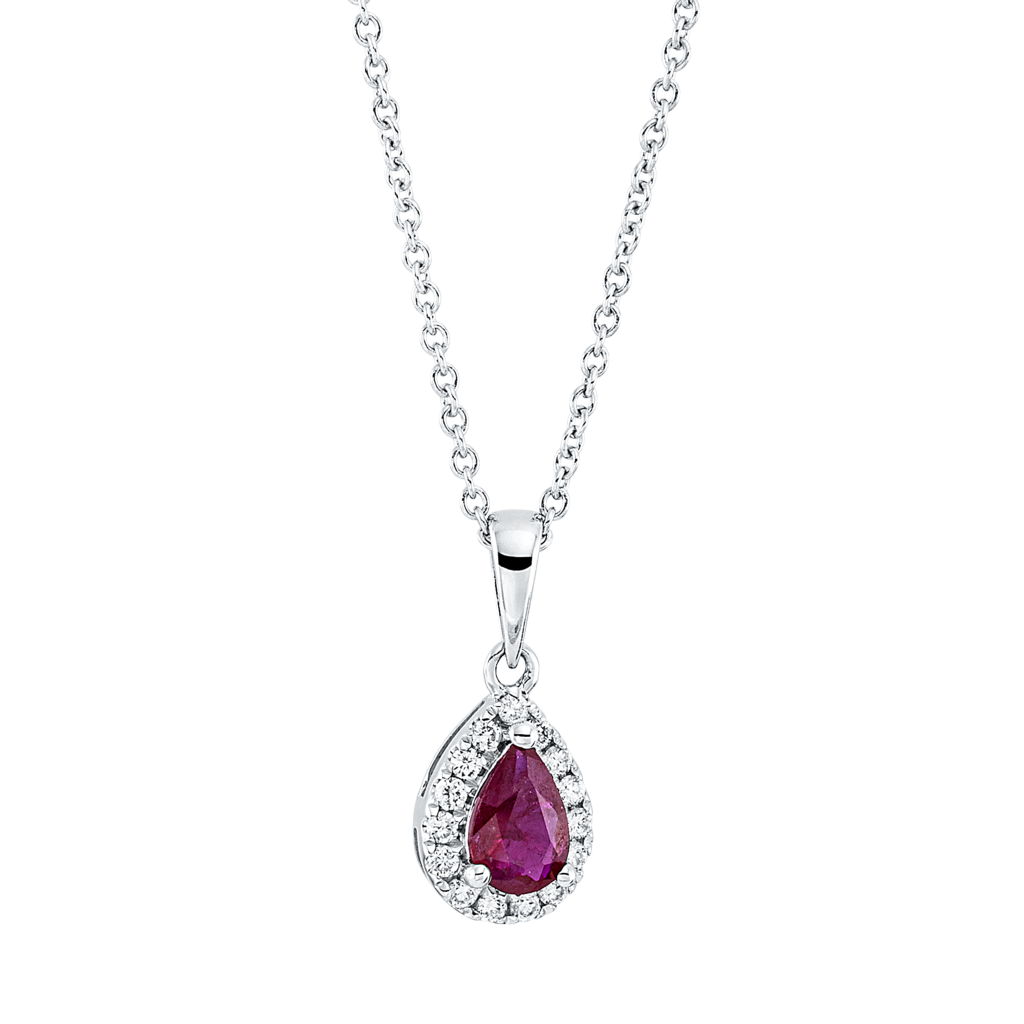 Brogle Classic necklace with ruby pendant Brogle Classic necklace with ruby pendant