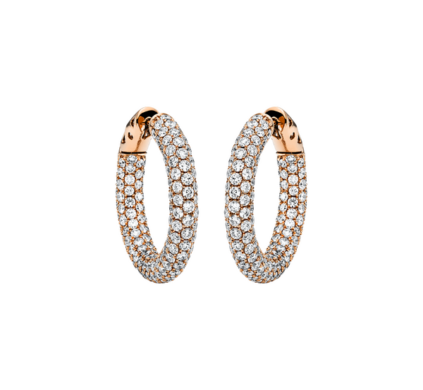 Brogle Selection diamond hoop earrings
