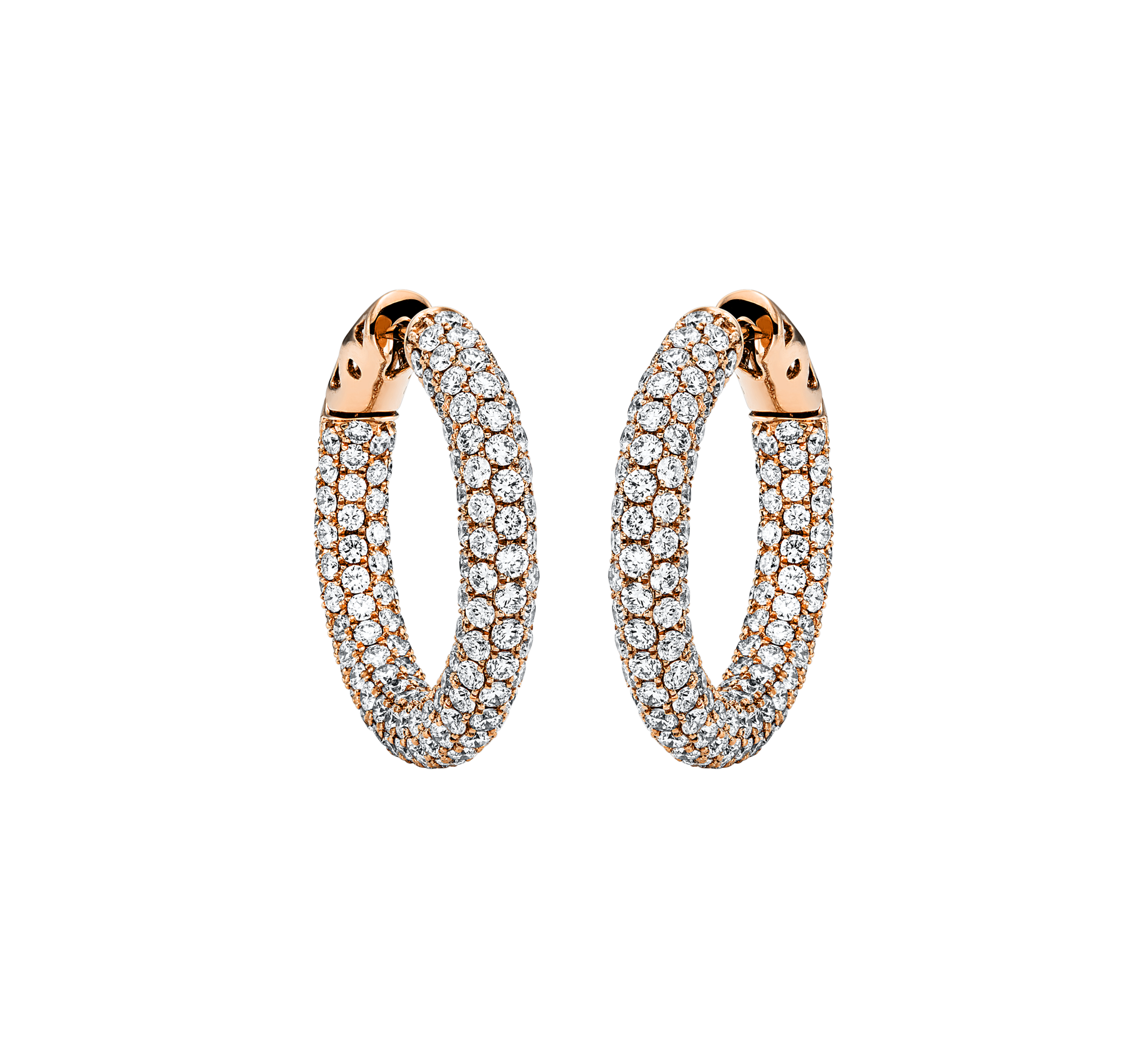 Brogle Selection diamond hoop earrings Brogle Selection diamond hoop earrings