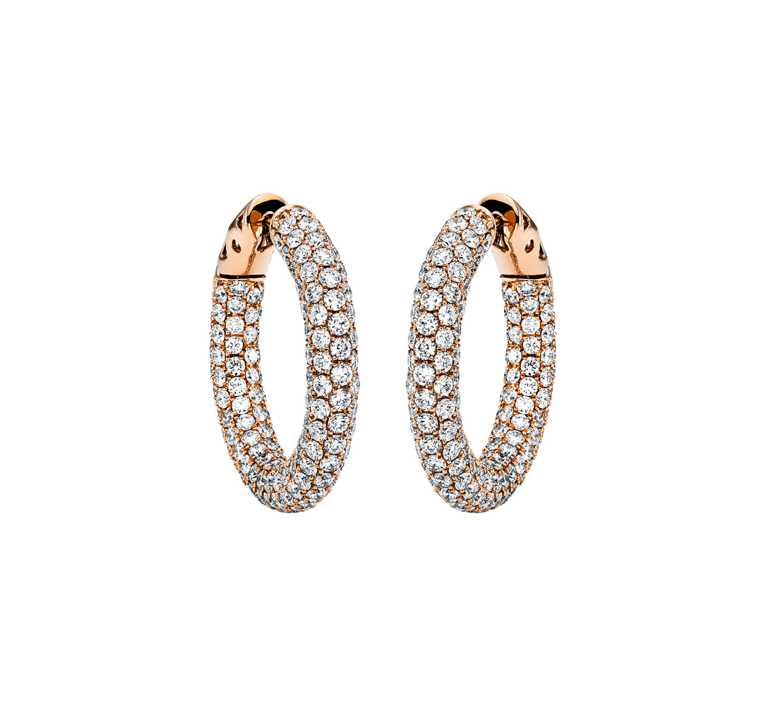 Brogle Selection diamond hoop earrings Brogle Selection diamond hoop earrings