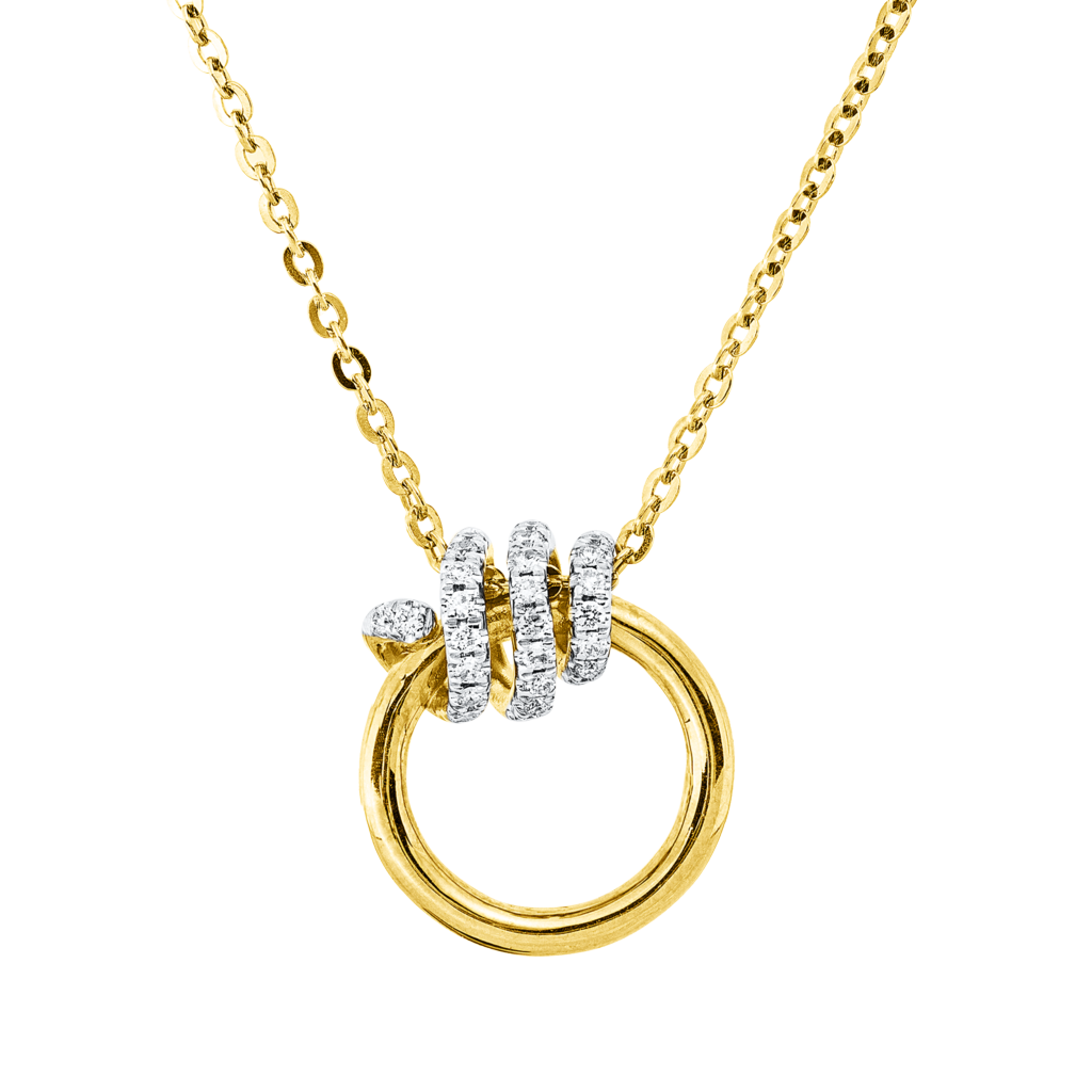 Brogle Classic necklace with bicolour diamond pendant Brogle Classic necklace with bicolour diamond pendant