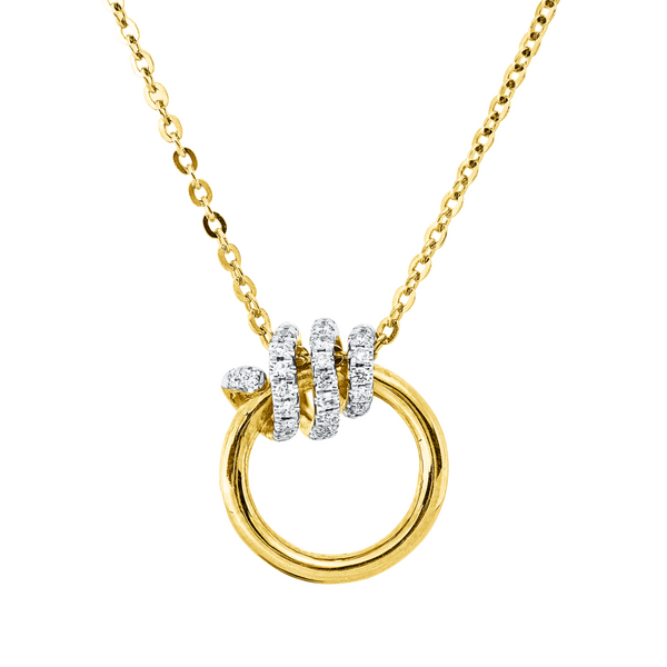 Brogle Classic necklace with bicolour diamond pendant Brogle Classic necklace with bicolour diamond pendant