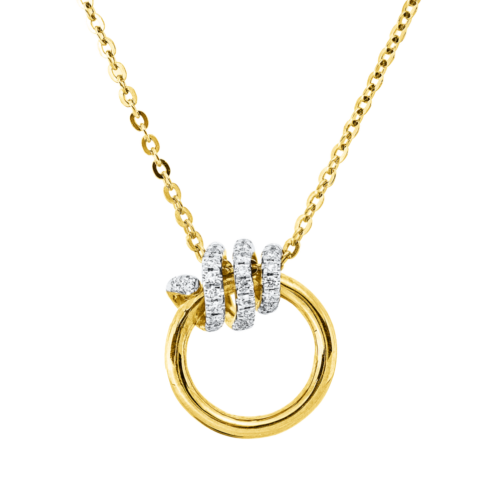 Brogle Classic necklace with bicolour diamond pendant Brogle Classic necklace with bicolour diamond pendant