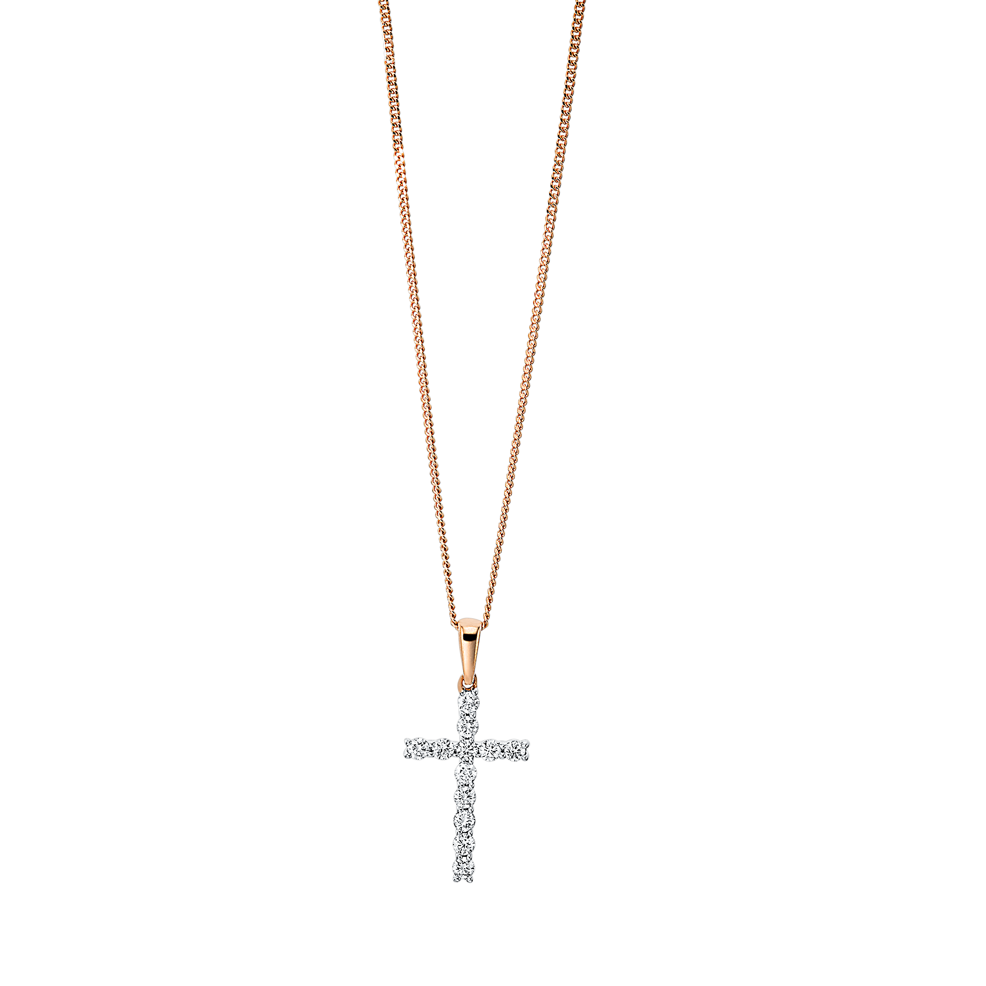 Brogle Classic Kette mit Diamantkreuz Brogle Classic Kette mit Diamantkreuz
