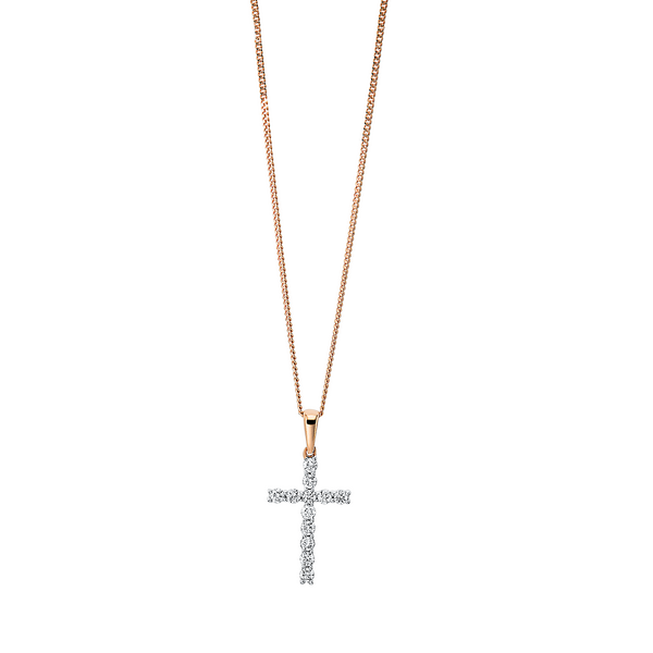 Brogle Classic Kette mit Diamantkreuz Brogle Classic Kette mit Diamantkreuz