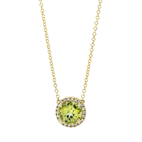Brogle Classic necklace with peridot pendant