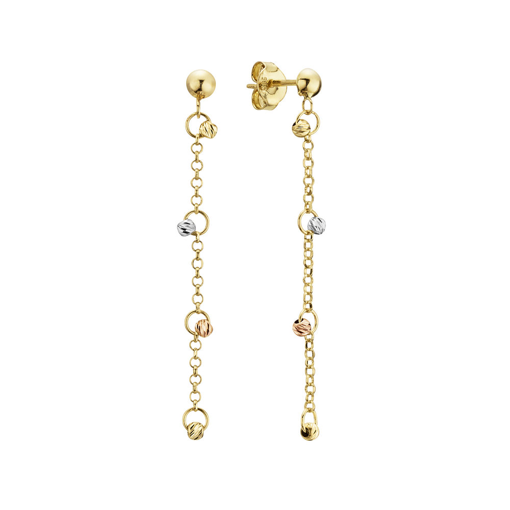 Brogle Selection Essentials gold stud earrings beads