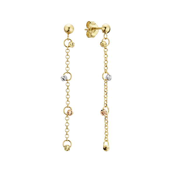 Brogle Selection Essentials gold stud earrings beads