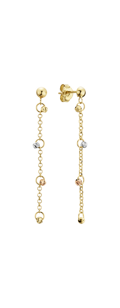 Brogle Classic Bicolor Gold Earrings Beads Brogle Classic Bicolor Gold Earrings Beads