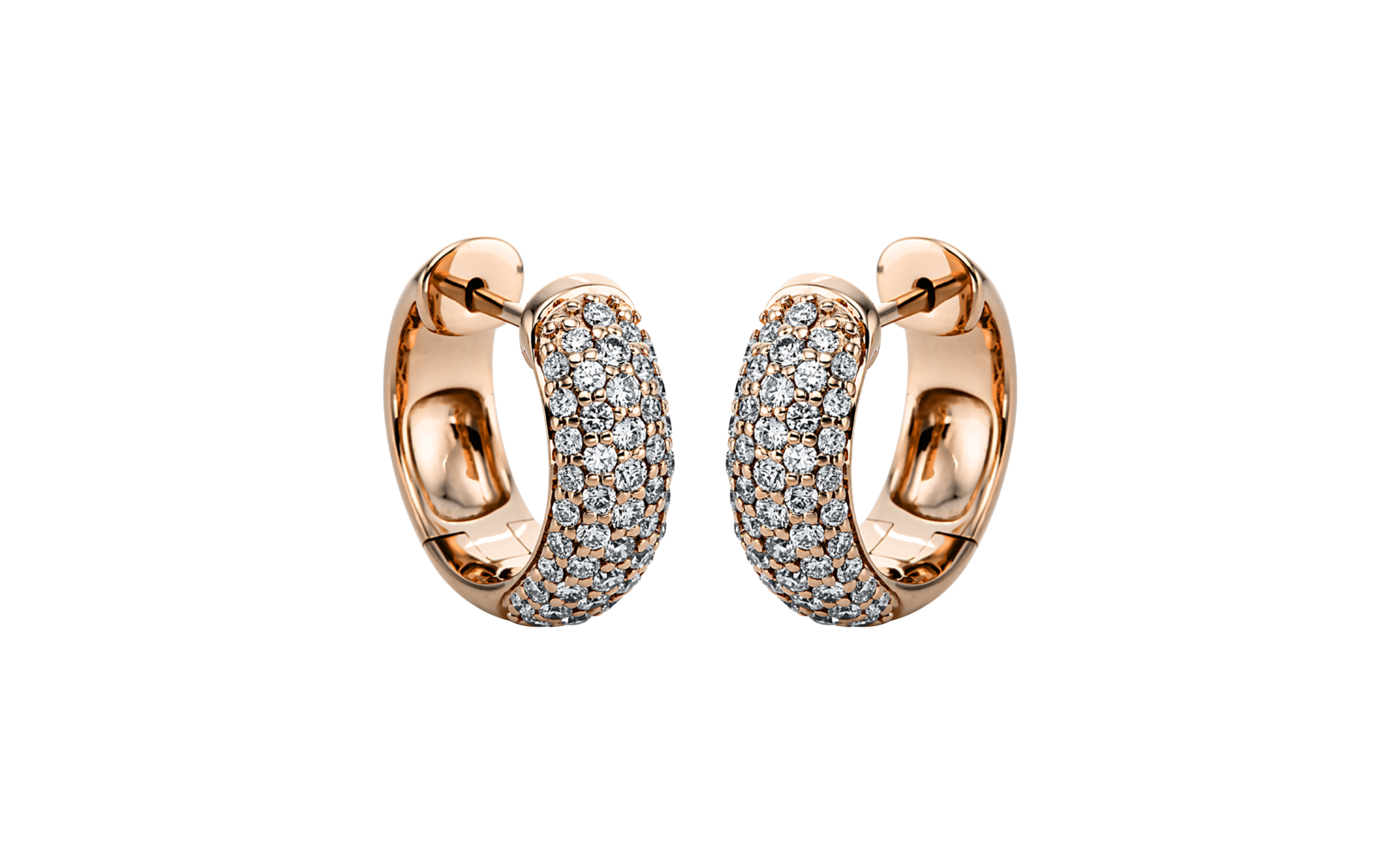 Brogle Classic diamond hoop earrings Brogle Classic diamond hoop earrings