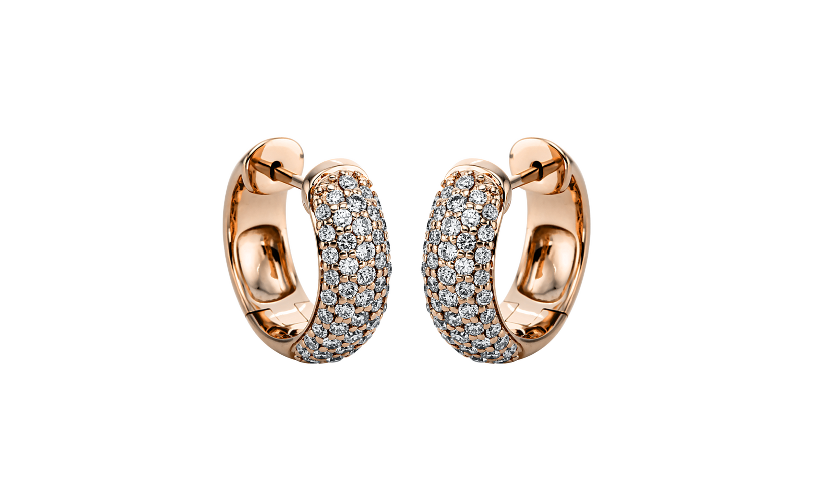 Brogle Classic diamond hoop earrings Brogle Classic diamond hoop earrings