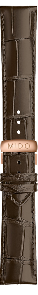 Mido Commander brown cowhide leather strap