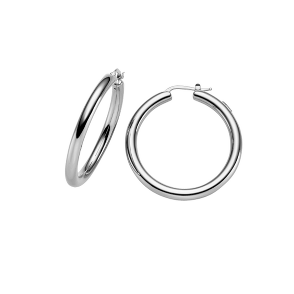 Brogle Selection Essentials hoop earrings 585 4mm