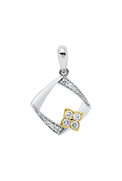 Brogle Classic Bicolor Diamond Pendant Brogle Classic Bicolor Diamond Pendant
