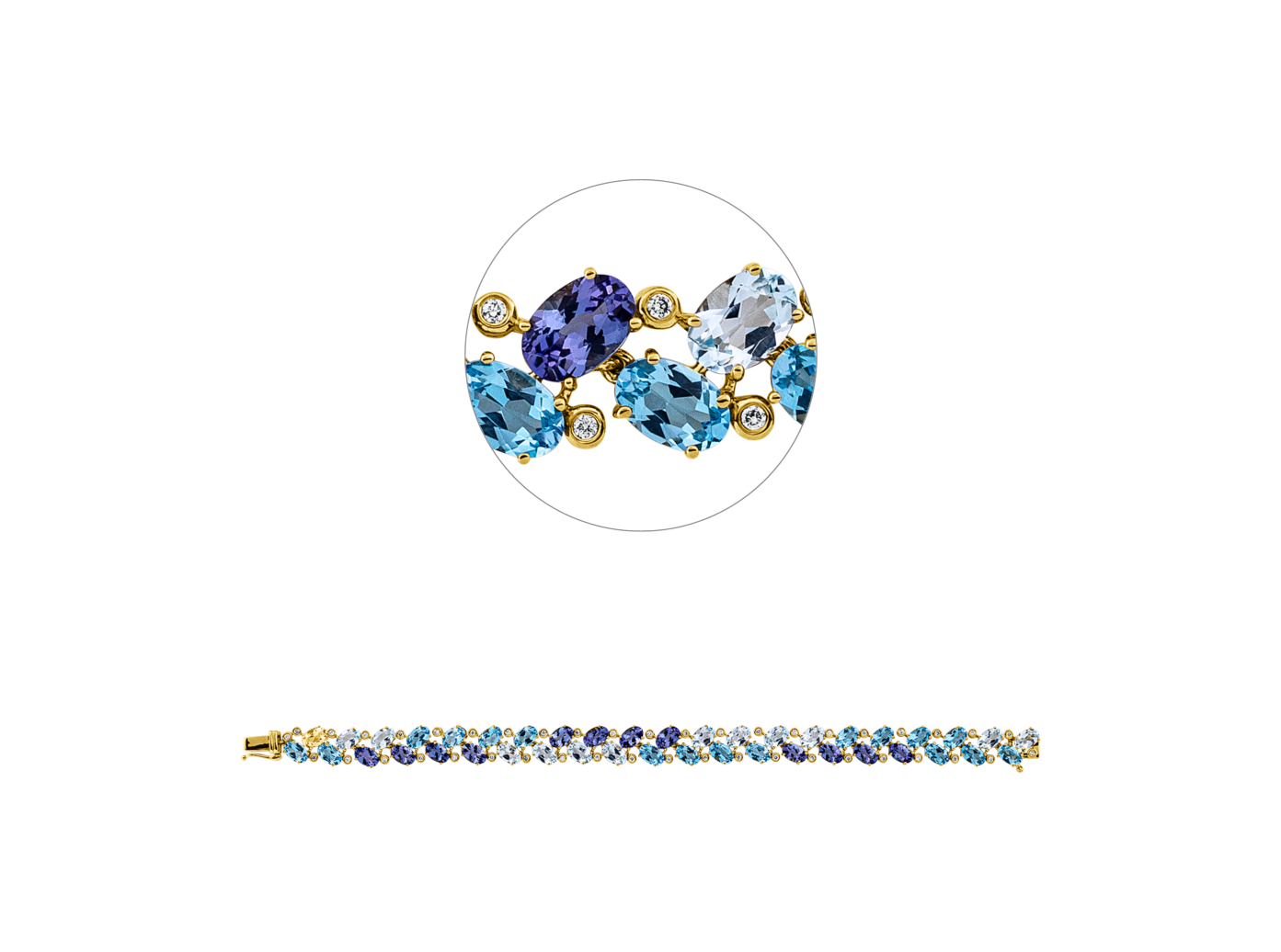Brogle Selection colored stone bracelet
