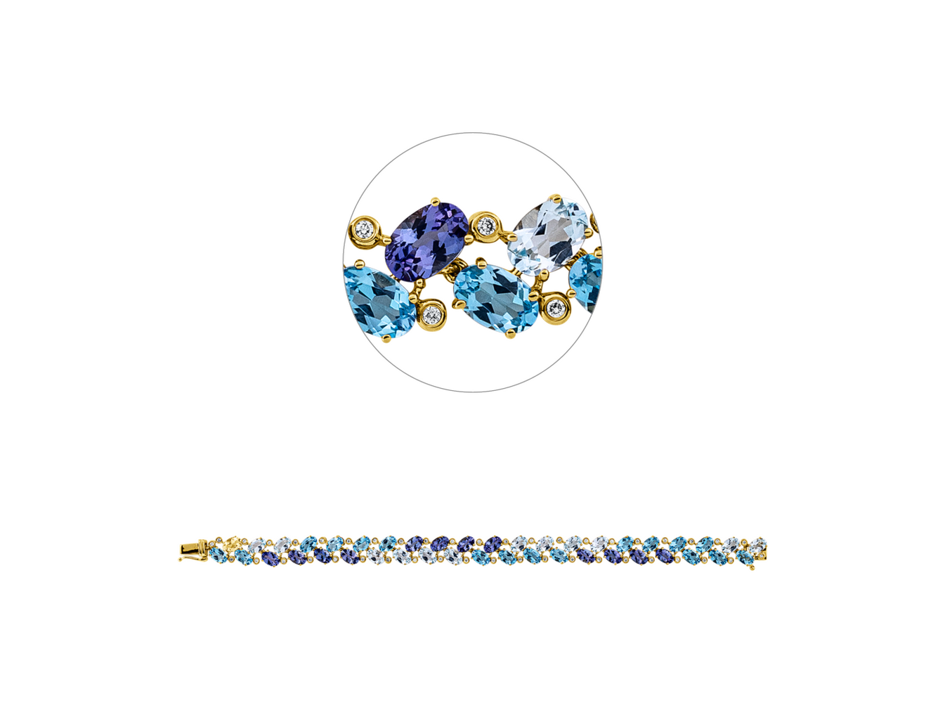 Brogle Selection colored stone bracelet