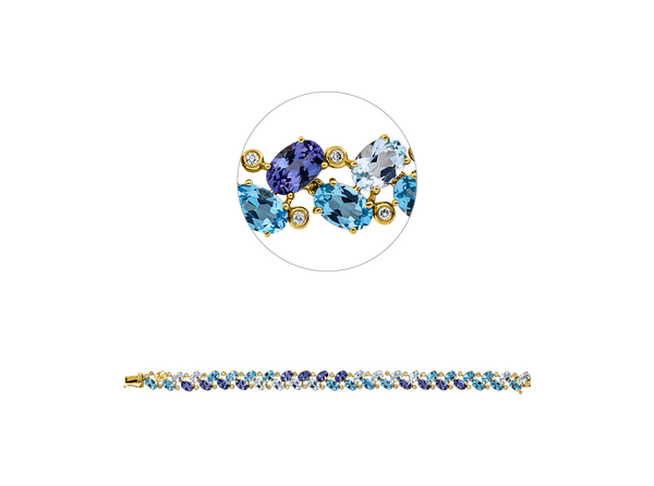 Brogle Selection colored stone bracelet