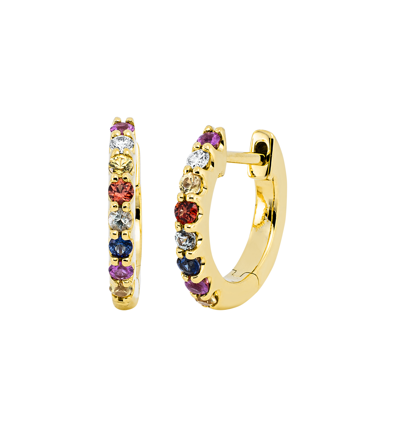 Brogle Classic sapphire hoop earrings