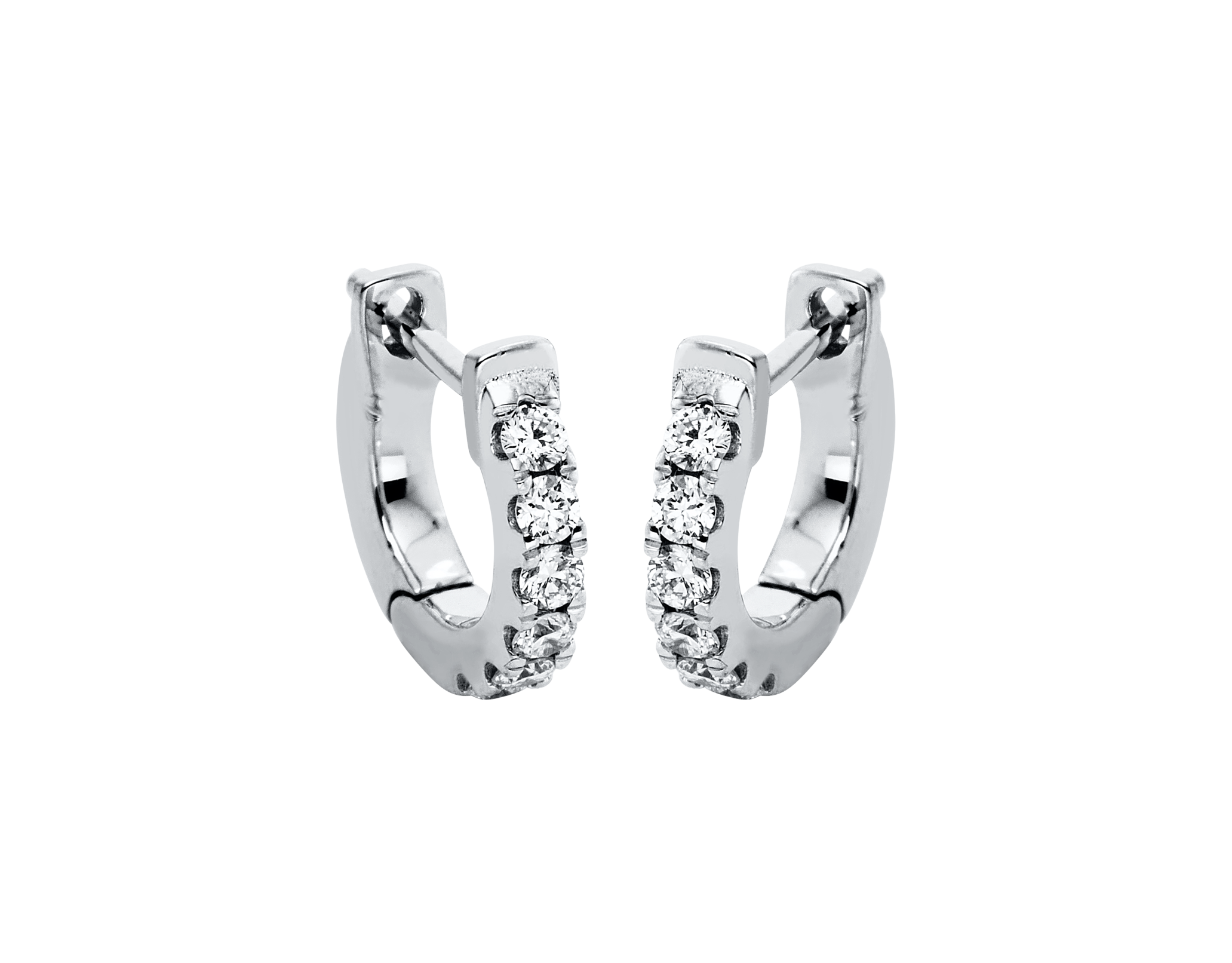 Brogle Classic diamond hoop earrings Brogle Classic diamond hoop earrings