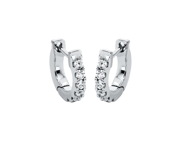 Brogle Classic diamond hoop earrings Brogle Classic diamond hoop earrings