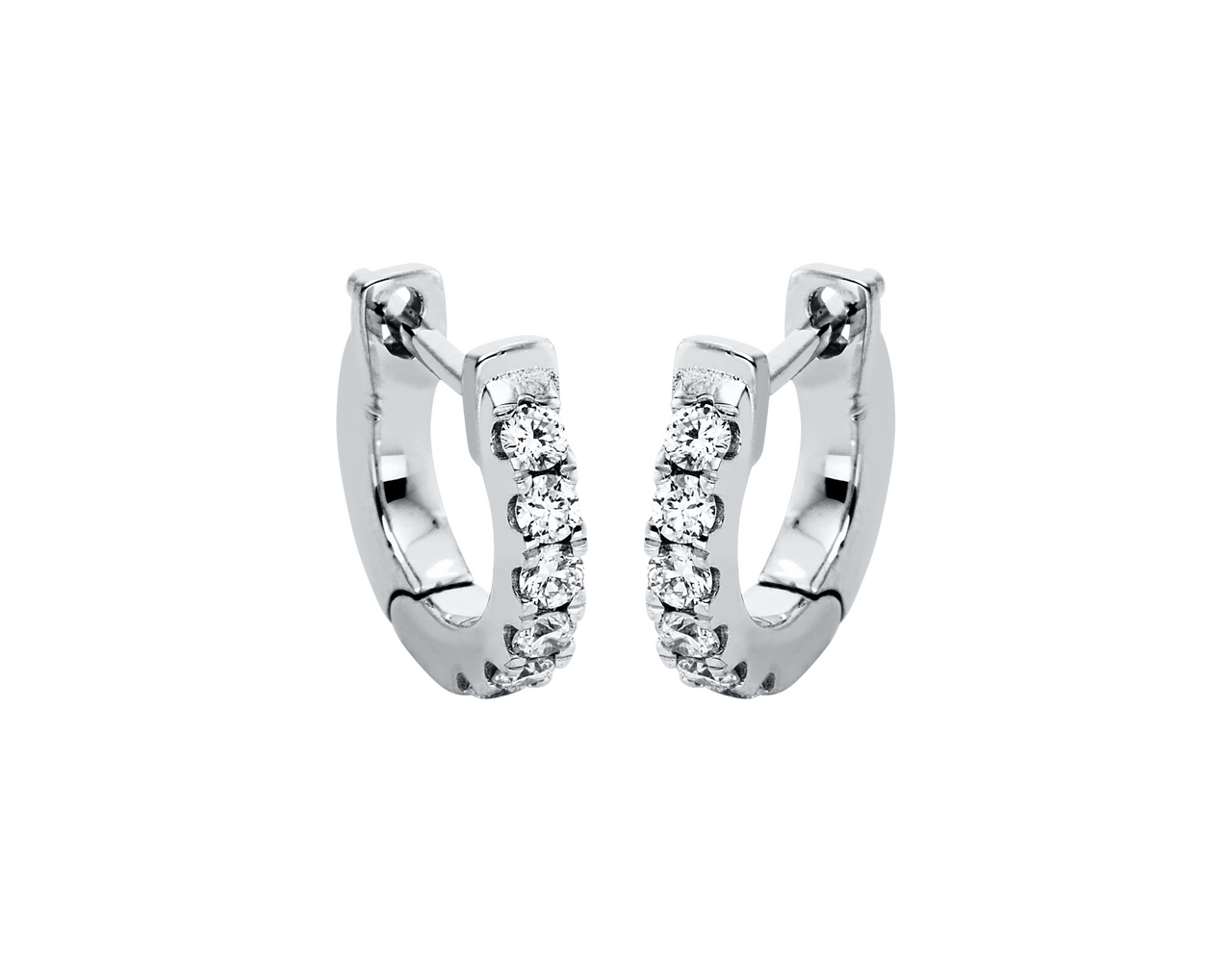 Brogle Classic diamond hoop earrings Brogle Classic diamond hoop earrings