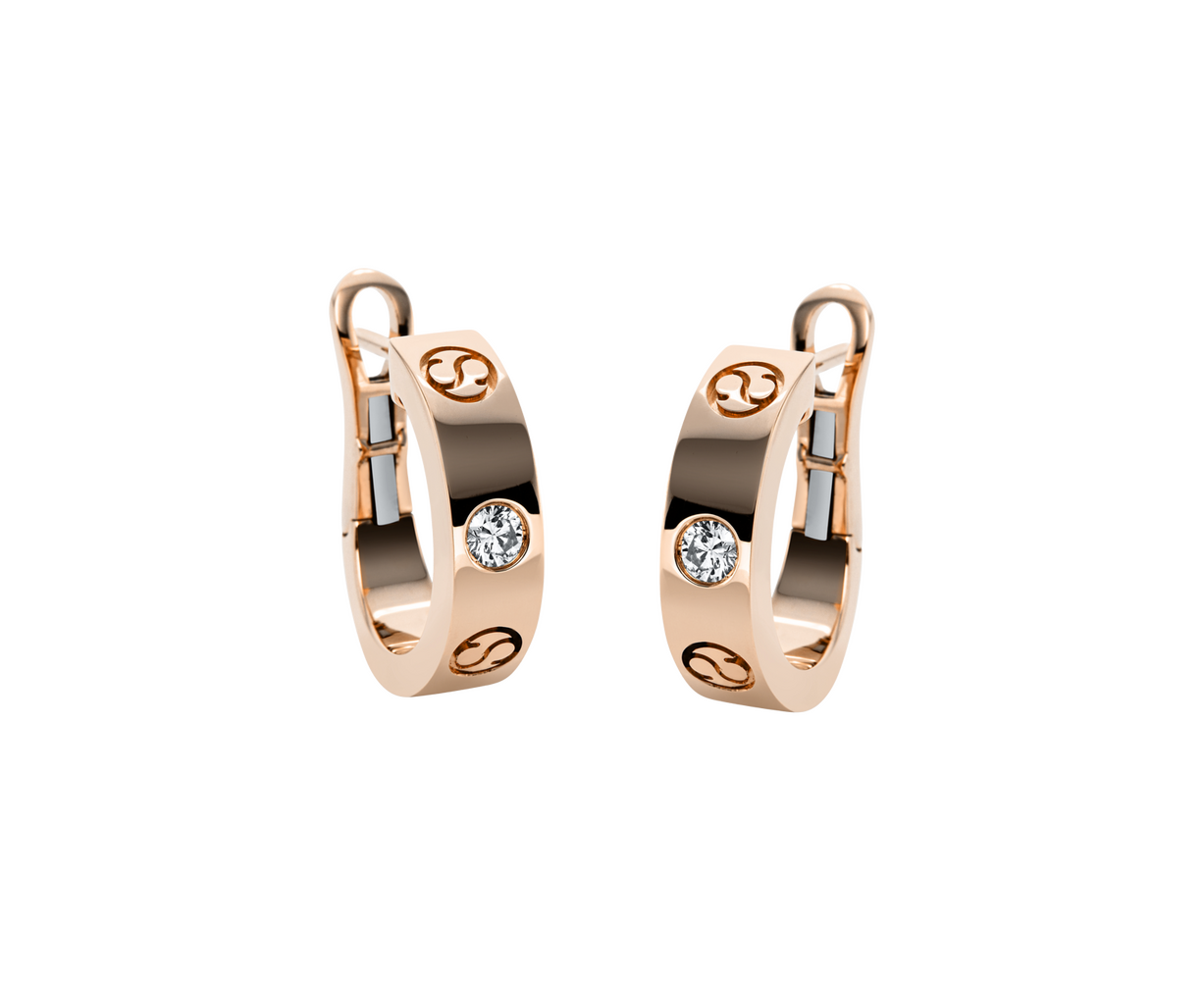 Brogle Selection Icons diamond hoop earrings Brogle Selection Icons diamond hoop earrings