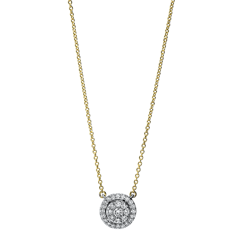 Brogle Classic bicolour necklace with diamond pendant